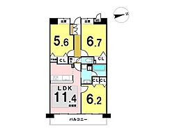 サニーコート長沼 3LDKの間取図画像