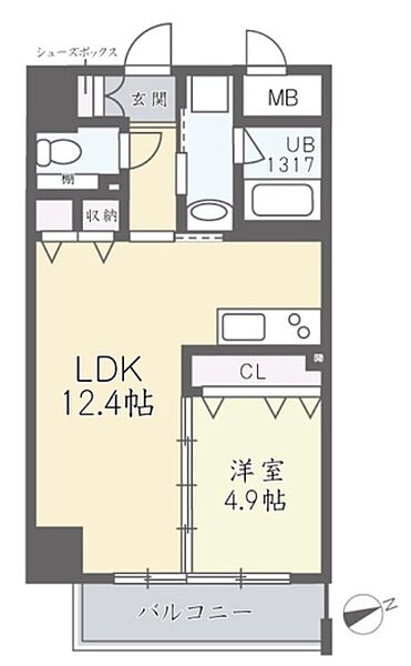 兵庫県神戸市中央区布引町１丁目(賃貸マンション1LDK・3階・43.53㎡)の写真 その2