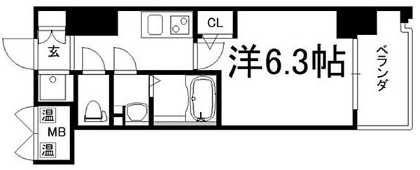 兵庫県神戸市兵庫区湊町４丁目(賃貸マンション1K・8階・24.29㎡)の写真 その2