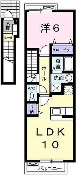 ワイズ　コンブリオ 201｜兵庫県姫路市飾磨区山崎(賃貸アパート1LDK・2階・42.37㎡)の写真 その2