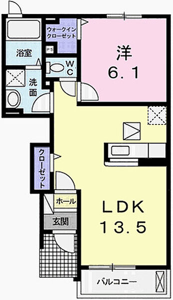 ハマナスIII 102｜兵庫県姫路市継(賃貸アパート1LDK・1階・44.70㎡)の写真 その2
