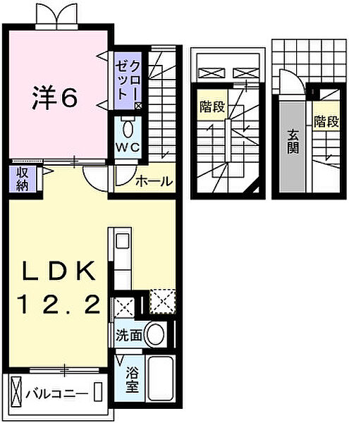 アマルフィ36 302｜兵庫県姫路市南条2丁目(賃貸アパート1LDK・3階・52.99㎡)の写真 その2