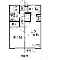 プラシード 106 ｜ 兵庫県姫路市飾磨区構3丁目409-3（賃貸アパート1LDK・1階・40.29㎡） その2