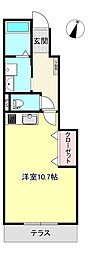 アクシス ワンルームの間取図画像