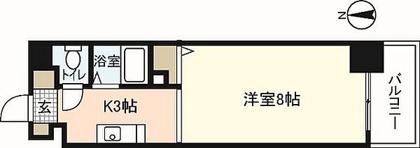 広島県広島市中区富士見町(賃貸マンション1K・2階・24.65㎡)の写真 その2