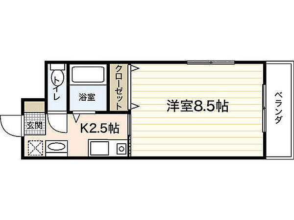 グランヴェル明和 0404｜広島県広島市西区南観音4丁目(賃貸マンション1K・4階・25.00㎡)の写真 その2