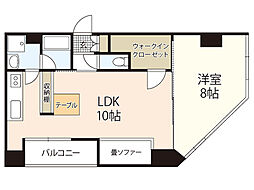 坪井ビル 1LDKの間取図画像