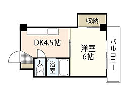 ファビス3 1DKの間取図画像