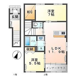 間取図画像 2LDK
