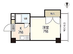 サンクレオアイ 1Kの間取図画像