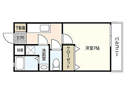 OYビル 1Kの間取図画像