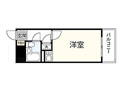 ライオンズマンション西霞町第2 ワンルームの間取図画像