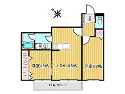 間取図画像 2LDK