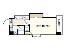 エイトバレー31 1Kの間取図画像