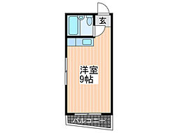 イレブンマンション ワンルームの間取図画像