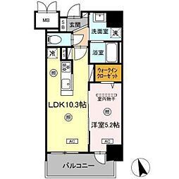 仮)中特ビル 1LDKの間取図画像