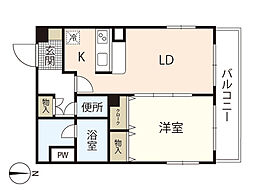 HFTビル 1LDKの間取図画像