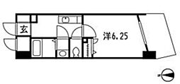 エルミタージュ安芸 ワンルームの間取図画像