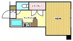 ラ・ポール小町 ワンルームの間取図画像