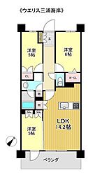 ウエリス三浦海岸 3LDKの間取図画像
