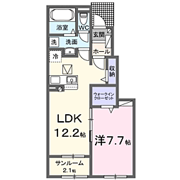 ビューティフル ライフ 1LDKの間取図画像