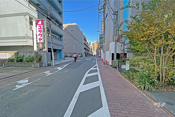 敷地北側の前面...
