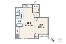 マンションヴィップ目黒 1LDKの間取図画像