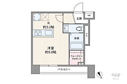 東武ハイライン東山 ワンルームの間取図画像
