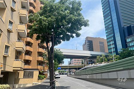 敷地東側の前面道路