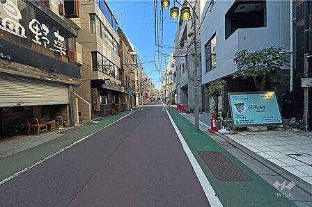 敷地南側の前面道路(東側から)