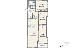 田園調布コーポラス 3LDKの間取図画像