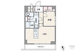 ハイコーポ松が谷 1LDKの間取図画像