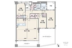 プランヴェール等々力緑地 3LDKの間取図画像