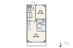 ライオンズプラザ池尻大橋 1LDKの間取図画像