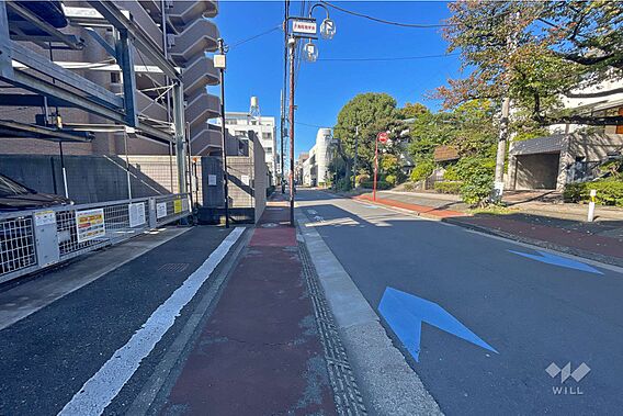 敷地北側の前面...