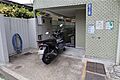 バイク置場。最...