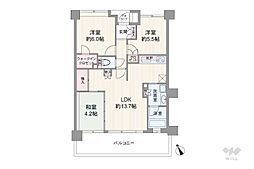 ベルドゥムール溝の口森林公園 3LDKの間取り