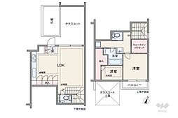 K-ALLEY 2LDKの間取図画像