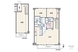 経堂セントラルマンション 3LDKの間取図画像