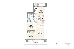 クレヴィア等々力 3LDKの間取図画像