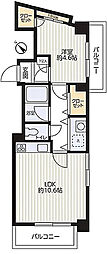 シティマンション東中野 1LDKの間取図画像