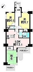 ライオンズガーデン東大宮弐番館 3LDKの間取図画像