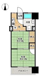 松戸パレス 2Kの間取図画像