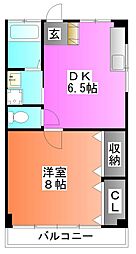 産陽ビル 1DKの間取図画像