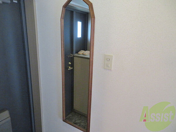 画像24:玄関に鏡がありました。身支度はここでばっちり。