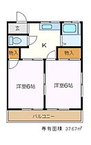 神奈川県横浜市金沢区釜利谷東６丁目（賃貸アパート2K・1階・37.67㎡） その2