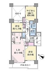 デイパーク横濱天王町 2SLDKの間取図画像