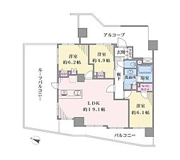 ナイスアーバンスクエア横濱上星川 3LDKの間取図画像