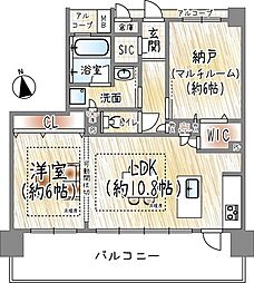 エステムプラザ阿倍野アイリード 1SLDKの間取図画像
