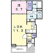 ヴィラ・スタシオン 103 ｜ 兵庫県加古川市加古川町平野59-1（賃貸アパート1LDK・1階・37.13㎡） その2